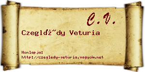 Czeglédy Veturia névjegykártya
